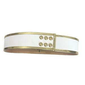 Balmain Wide Leather Statement Waist Belt Couture Pins Old Money Luxury Rich‎